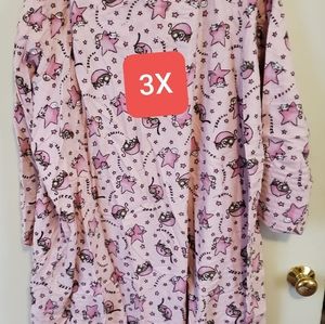 Women's Nightgown Pink Long Heavy 3X